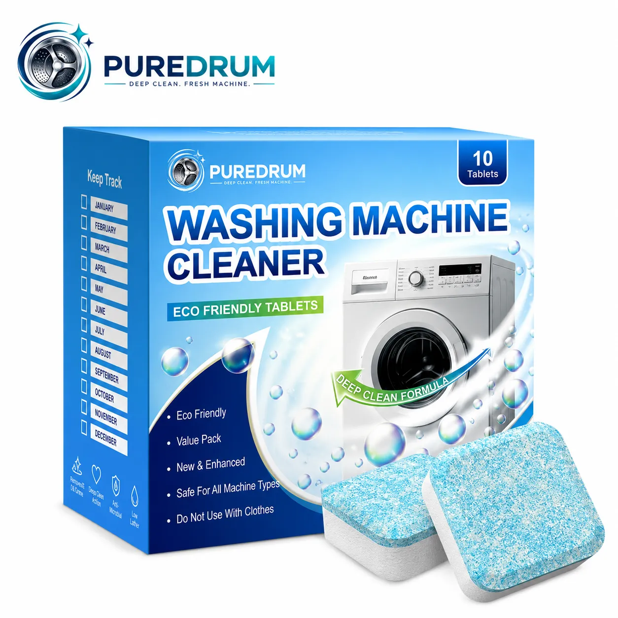 PUREDRUM Premium Washing Machine Tablets